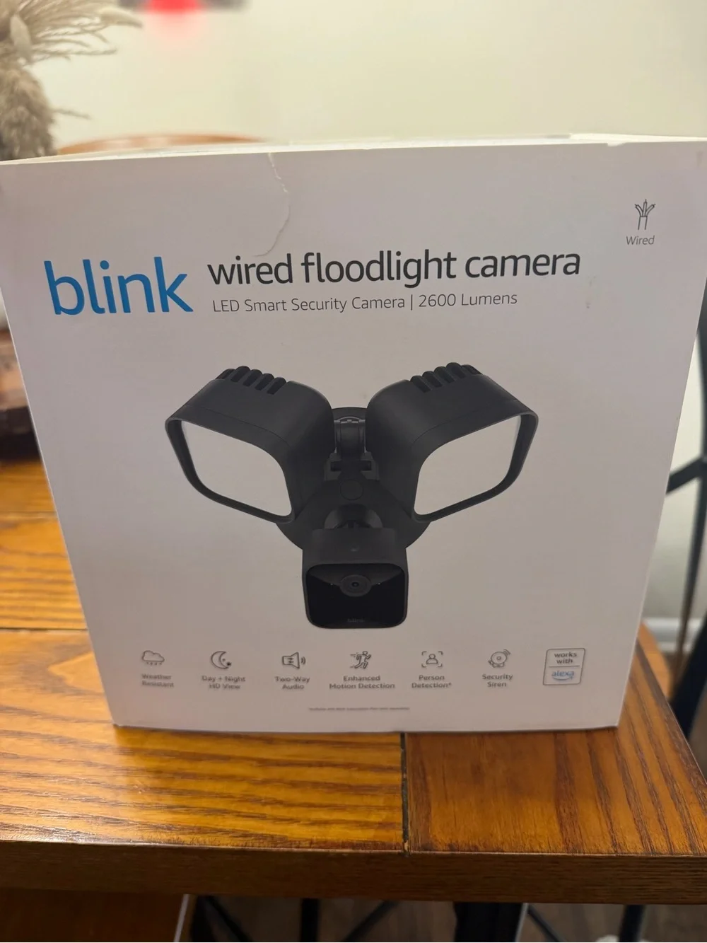 Blink Wired Floodlight Camera- Black